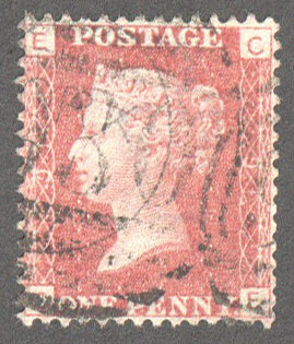Great Britain Scott 33 Used Plate 91 - CE (1) - Click Image to Close